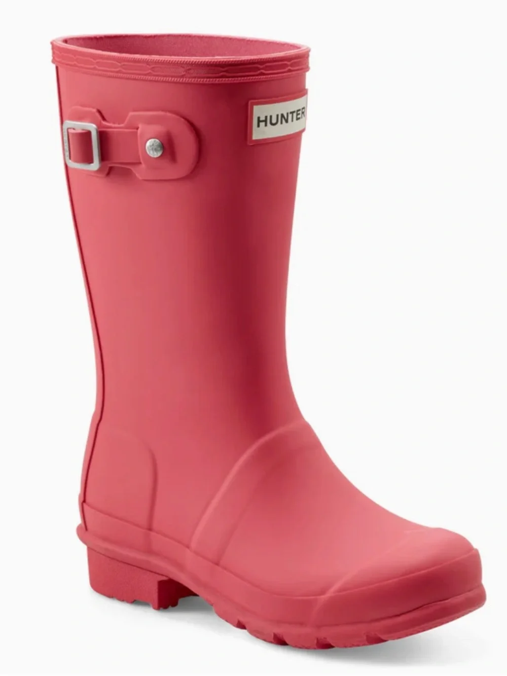 HUNTER Big Kids Original Rain Boots Pink Waterproof Rubber Wellies